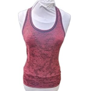 Lululemon Heathered Burgundy Stretch Swiftly Tech Racer Back Tank Top Size M